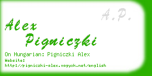 alex pigniczki business card